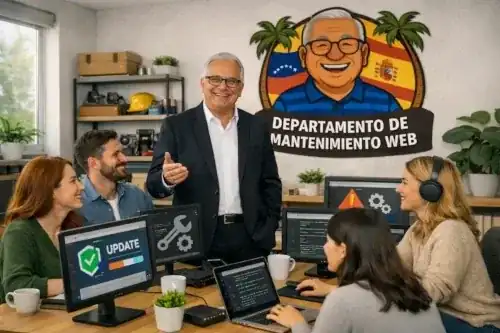 Equipo de mantenimiento aplicando actualizaciones de seguridad a un sistema.
